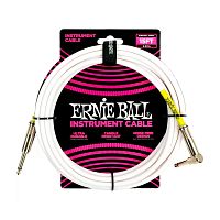 ERNIE BALL 6400 Ernie Ball 15ft PVC Straight Angle Inst Cable White